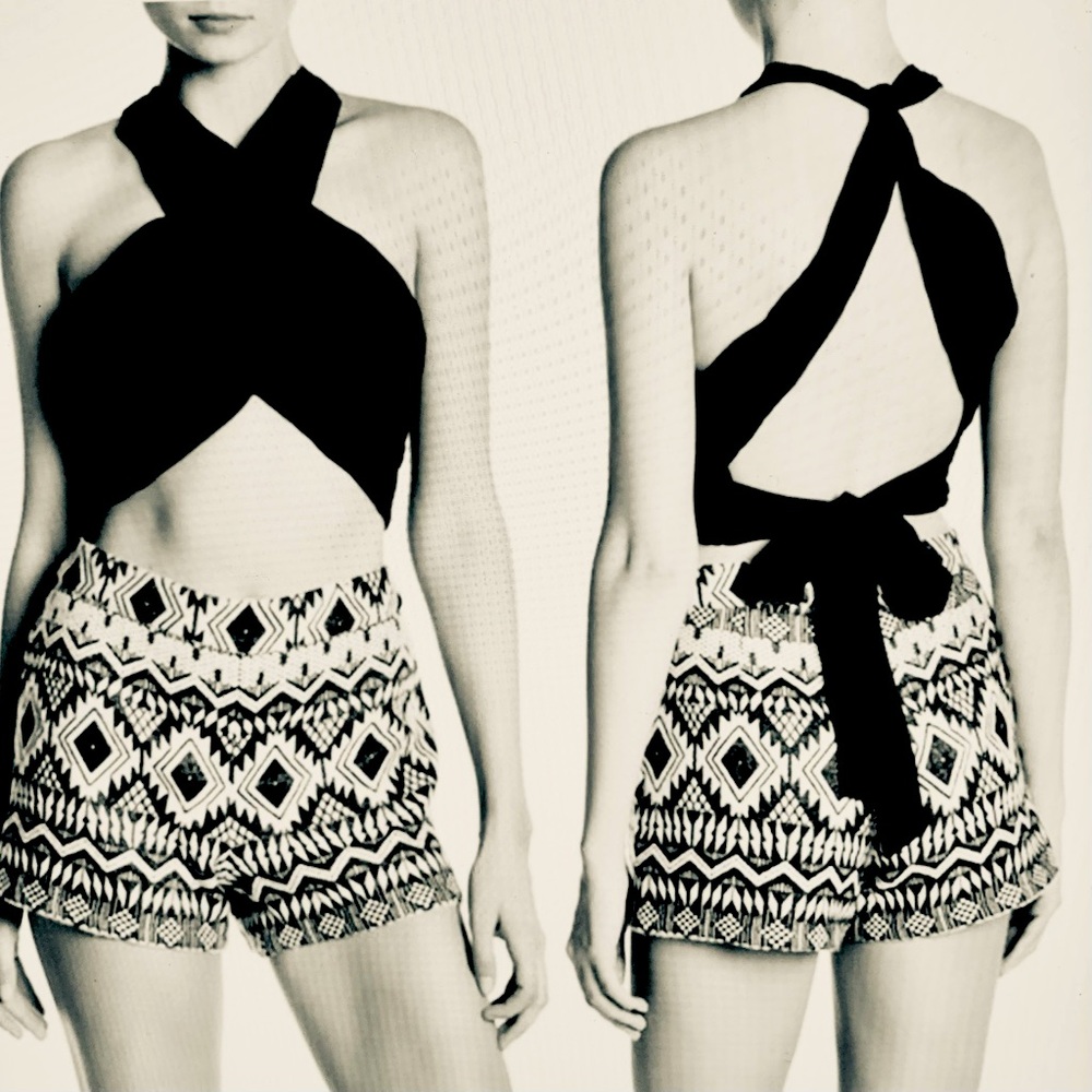 Alice + Olivia Tracee wrap halter top